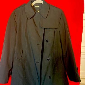 Vintage 1990 US Military Black All Weather Trench Coat //Jacket size 10R